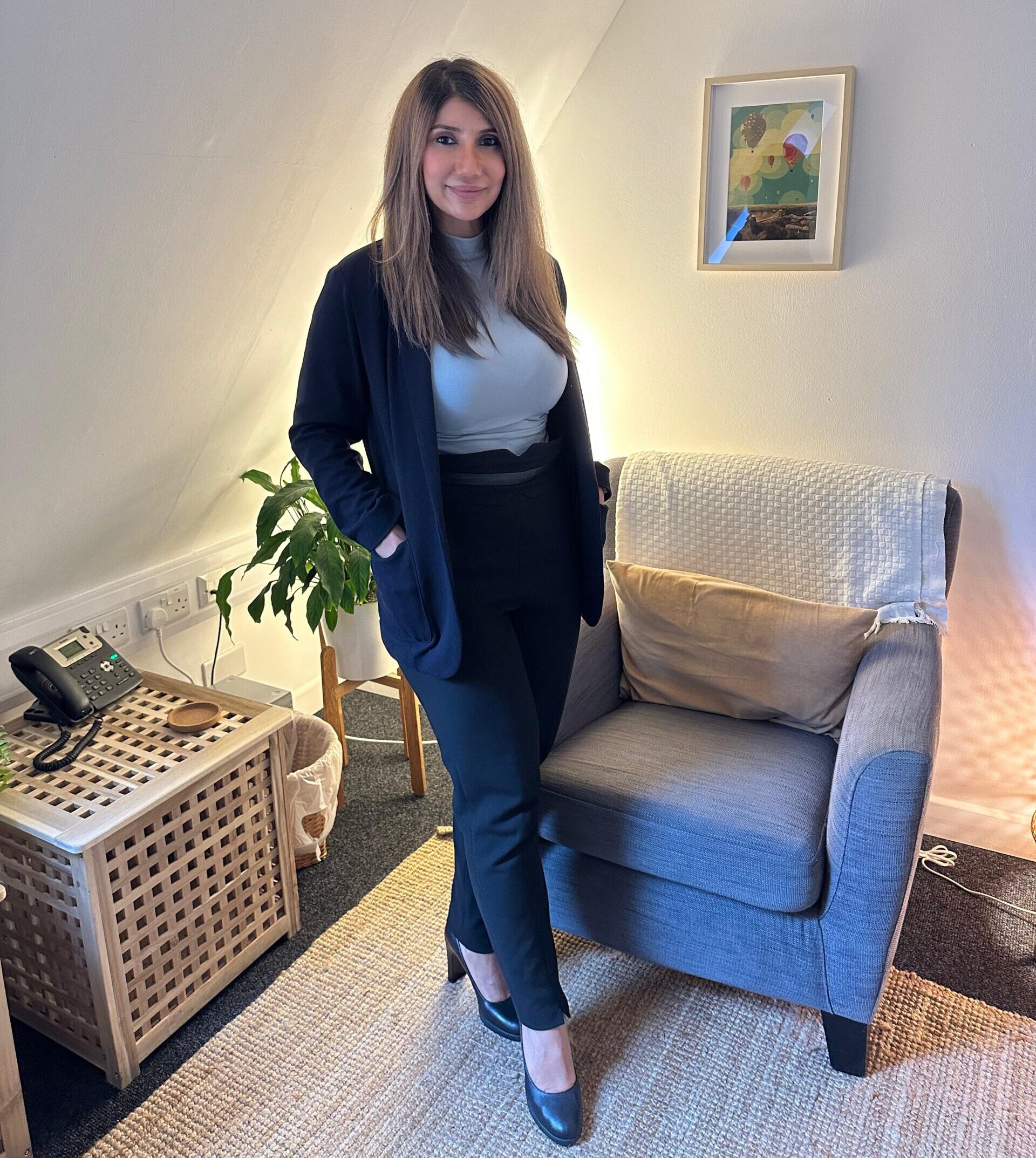 Portrait of Dr Samreen Bhaidani, Chartered Counselling Psychologist