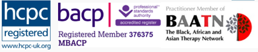 HCPC Registered, BACP Registered Member 376375 MBACP, Professional Standards Authority Accredited Register, Practitioner Member of BAATN